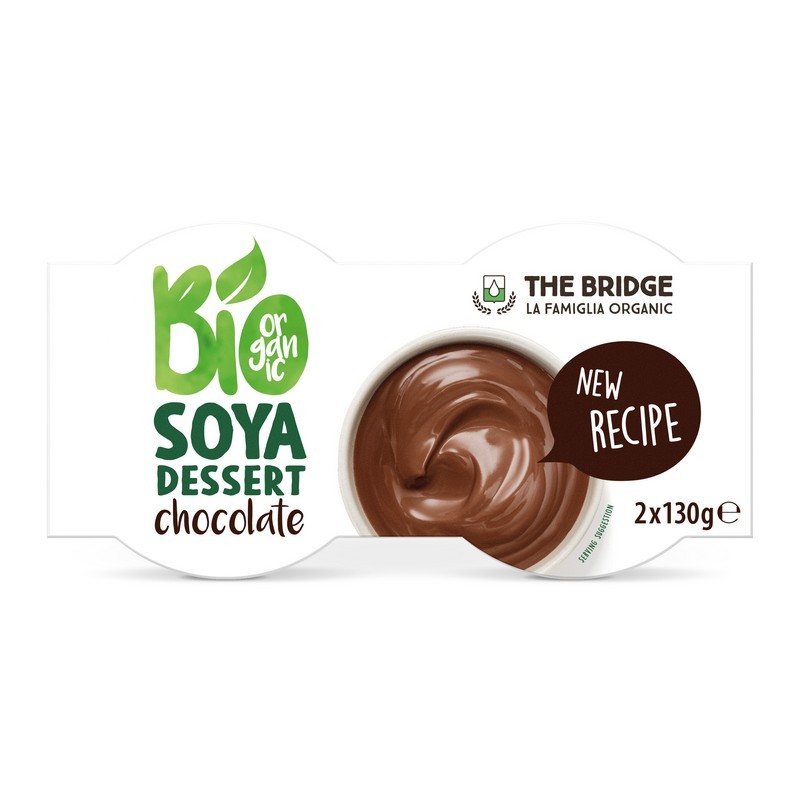 The Bridge BIO Desert din soia cu ciocolata 2x130g