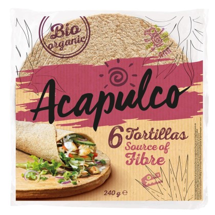 Acapulco Lipii tortilla cu tarate de grau bio 240g