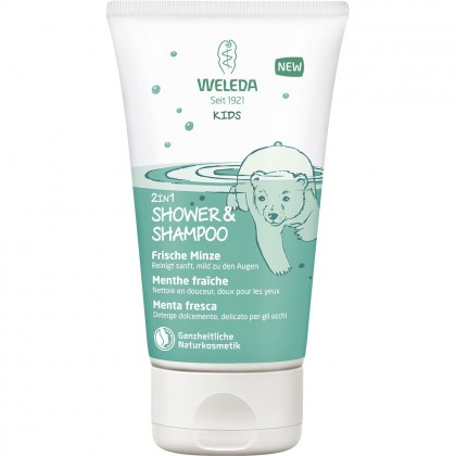 Weleda Sampon si gel de dus cu menta 2 in 1 pentru copii 150ml