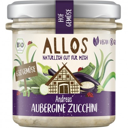 Allos Crema tartinabila bio cu vinete si dovlecei fara gluten 135g