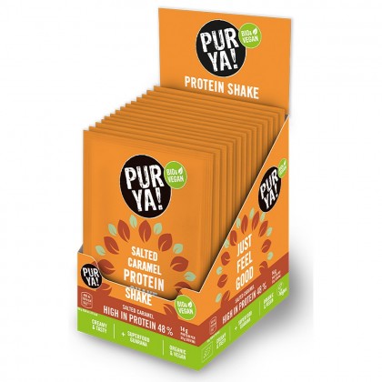 Purya Pudra proteica vegetala bio cu caramel sarat si guarana 30g