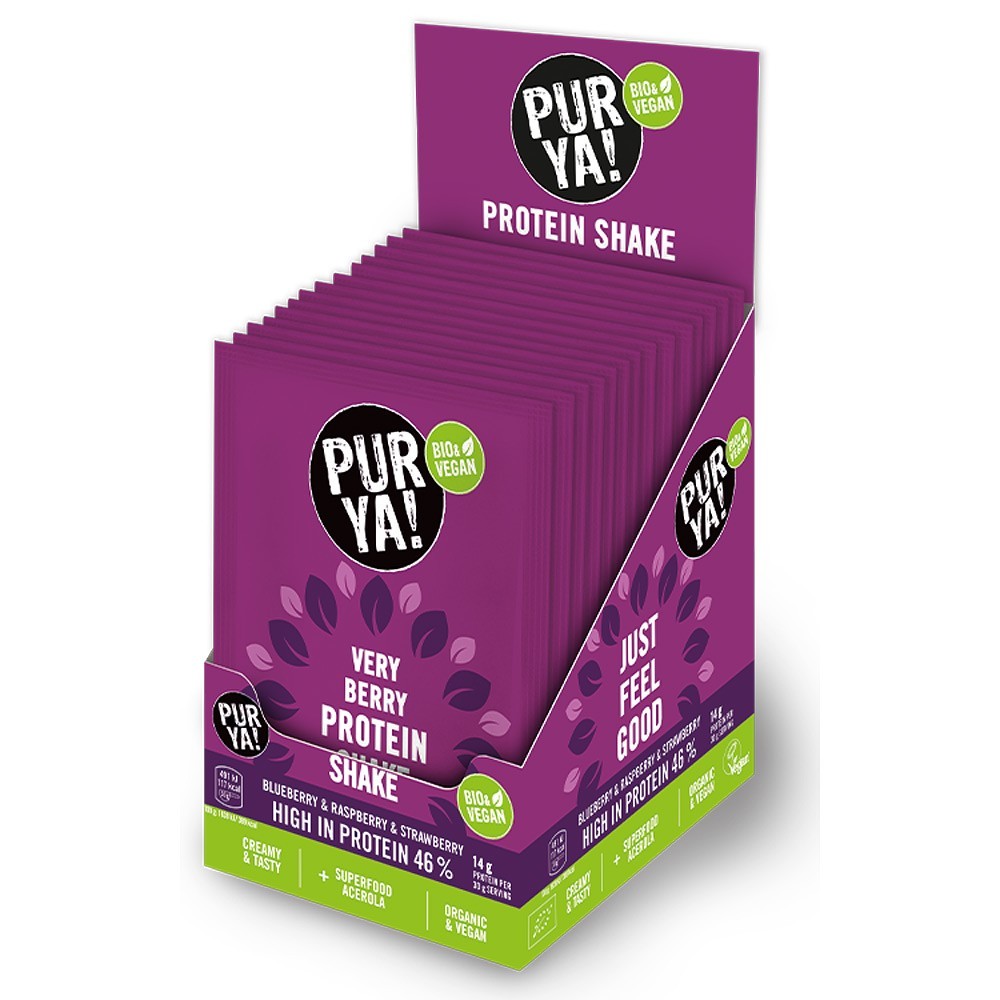 Purya Pudra proteica bio cu fructe de padure si acerola 30g