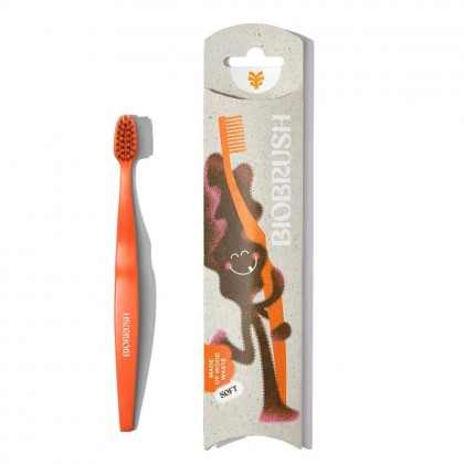 Biobrush Periuta de dinti pentru copii portocalie 1buc