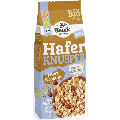 BauckHof Musli bio crocant cu ovaz si nuci fara gluten 300g