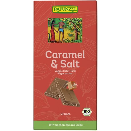 Rapunzel Baton vegan bio cu cacao ovaz si caramel sarat 100g