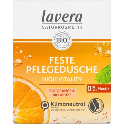 Lavera Gel de dus solid cu portocala bio si menta bio High Vitality 50g