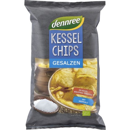 Dennree Chipsuri bio de cartofi cu sare 125 g