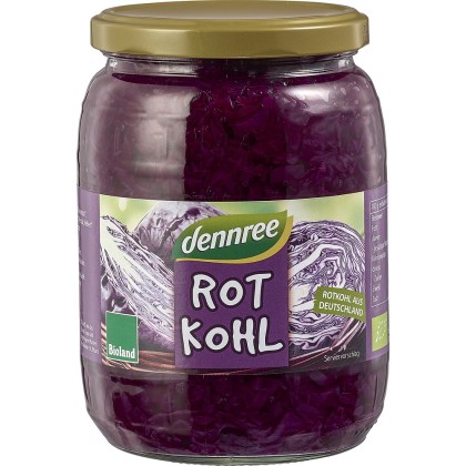 Dennree Varza rosie bio la borcan 680g